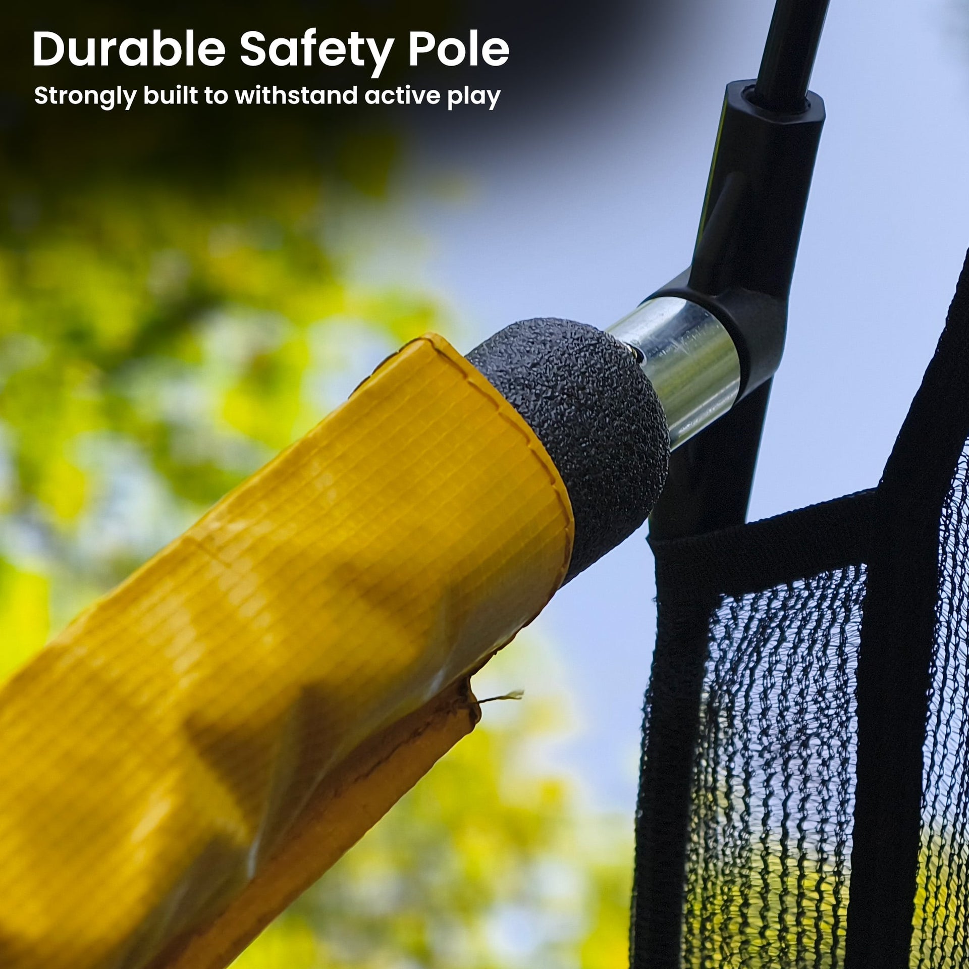 Kahuna 10 ft x 15 ft Oval Outdoor Trampoline L.E.D. Basketball Set Reversible Rainbow & Orange Safety Pad Safety Net Ladder Kahuna