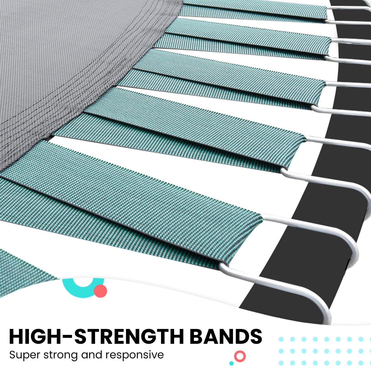 Kahuna 10ft Twister Springless Trampoline Safety Net Pad Mat Outdoor Orange Kahuna