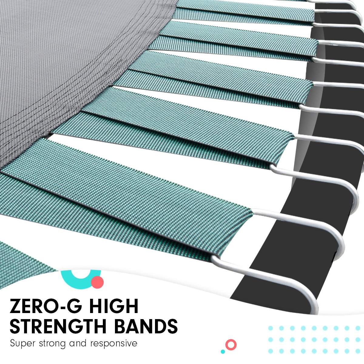 Kahuna 10ft Trampoline Twister Springless Safety Net Pad Mat with Basketball Set Orange Kahuna