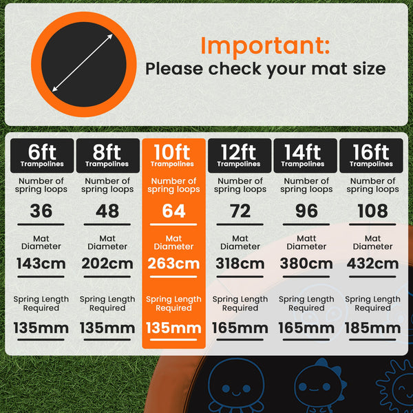 Kahuna 10ft Replacement Trampoline Jumping Mat - Emoji Kahuna