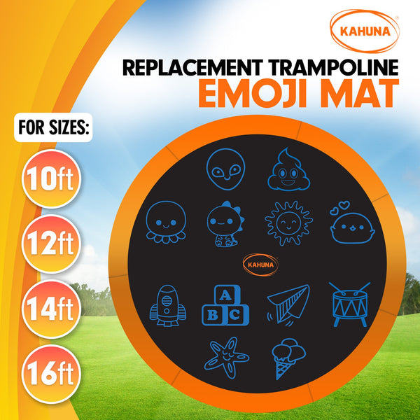 Kahuna 12ft Replacement Trampoline Jumping Mat - Emoji Kahuna