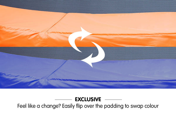 Kahuna 14ft Trampoline Reversible Replacement Pad Round - Orange/Blue Kahuna
