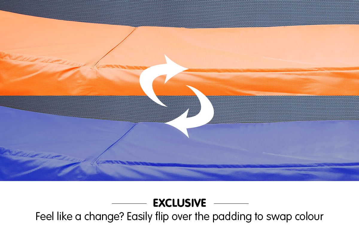 Kahuna 16ft Trampoline Reversible Replacement Pad Round - Orange/Blue Kahuna