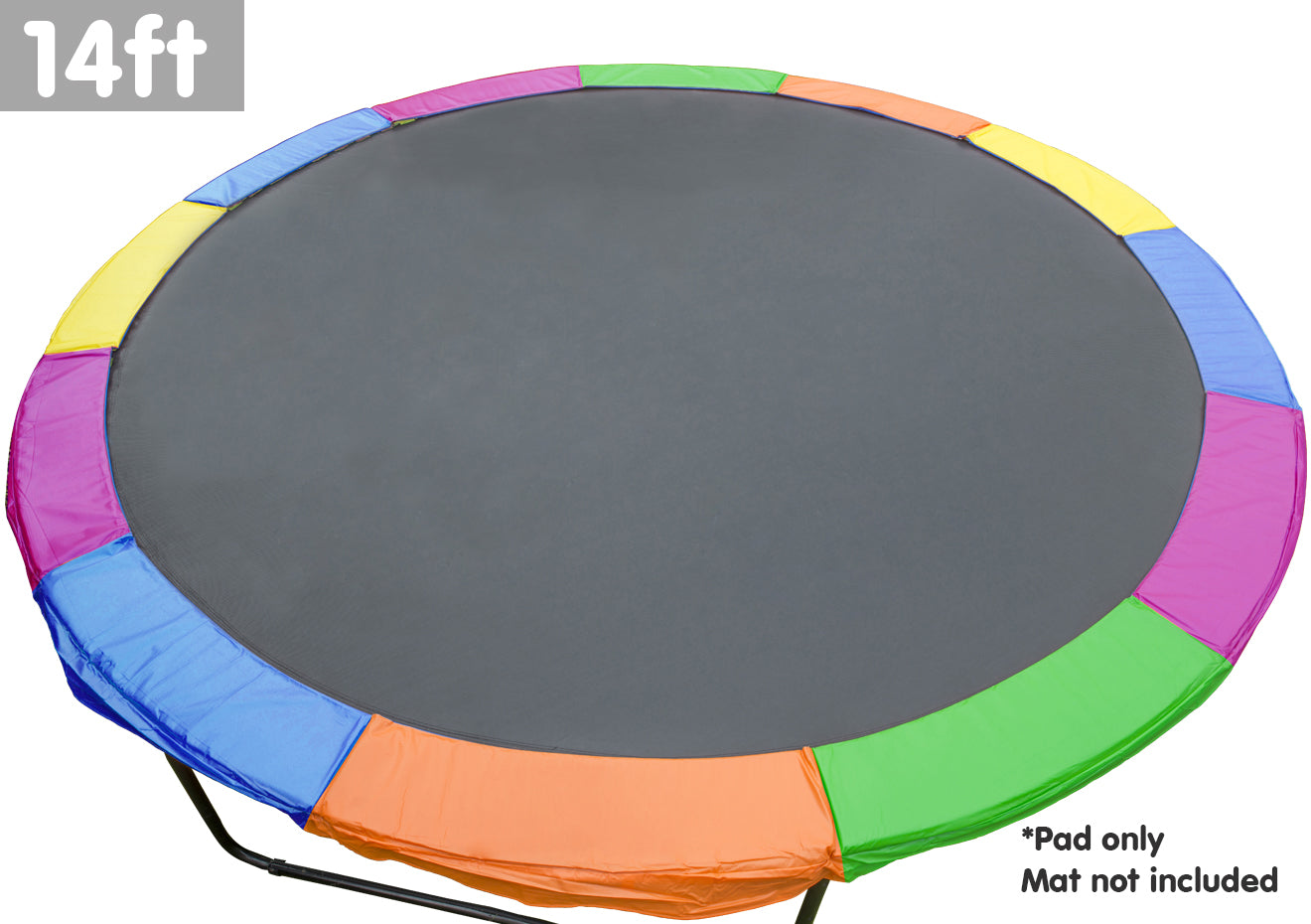 Kahuna 14ft Trampoline Replacement Pad Round - Rainbow Kahuna