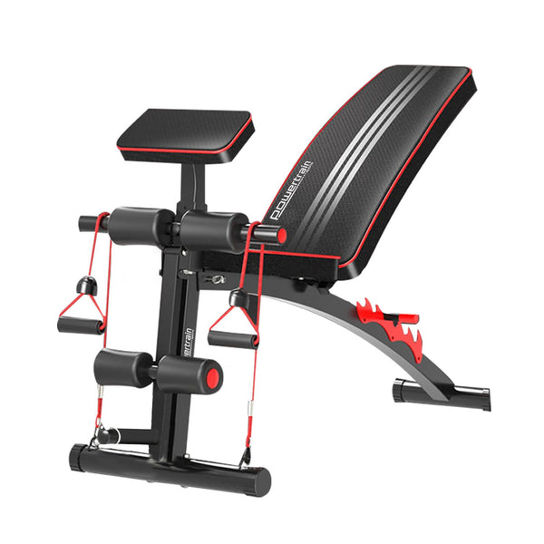 Powertrain Adjustable FID Home Gym Bench with Preacher Curl Pad Powertrain