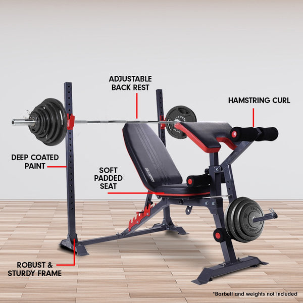 Powertrain Adjustable Weight Bench Home Gym Bench Press - 301 Powertrain