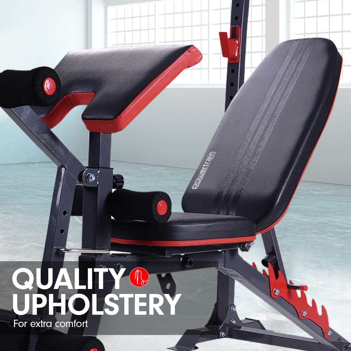 Powertrain Adjustable Weight Bench Home Gym Bench Press - 301 Powertrain