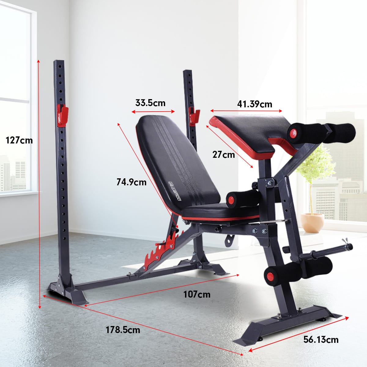 Powertrain Adjustable Weight Bench Home Gym Bench Press - 301 Powertrain