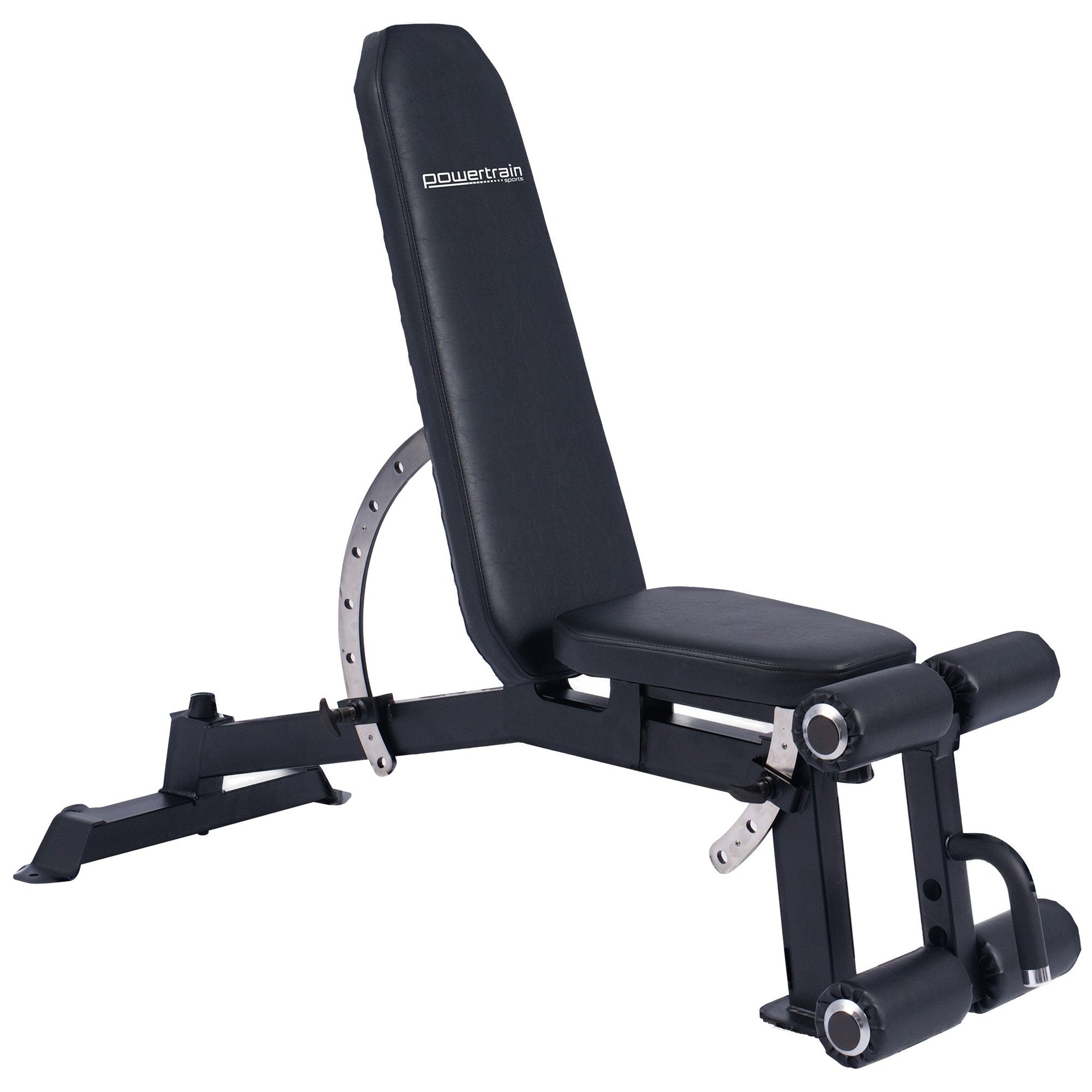 Powertrain Multi Workout Bench with Transport Wheels and Adjustable Backrest Awezingly