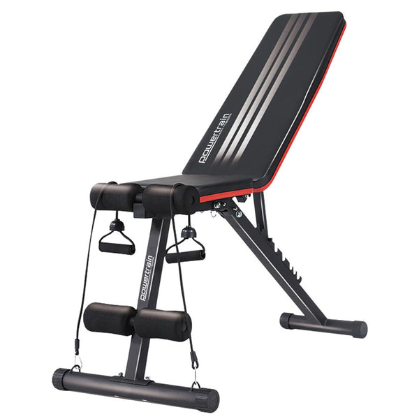 Powertrain Adjustable Incline Decline Exercise Bench Resistance Bands Powertrain