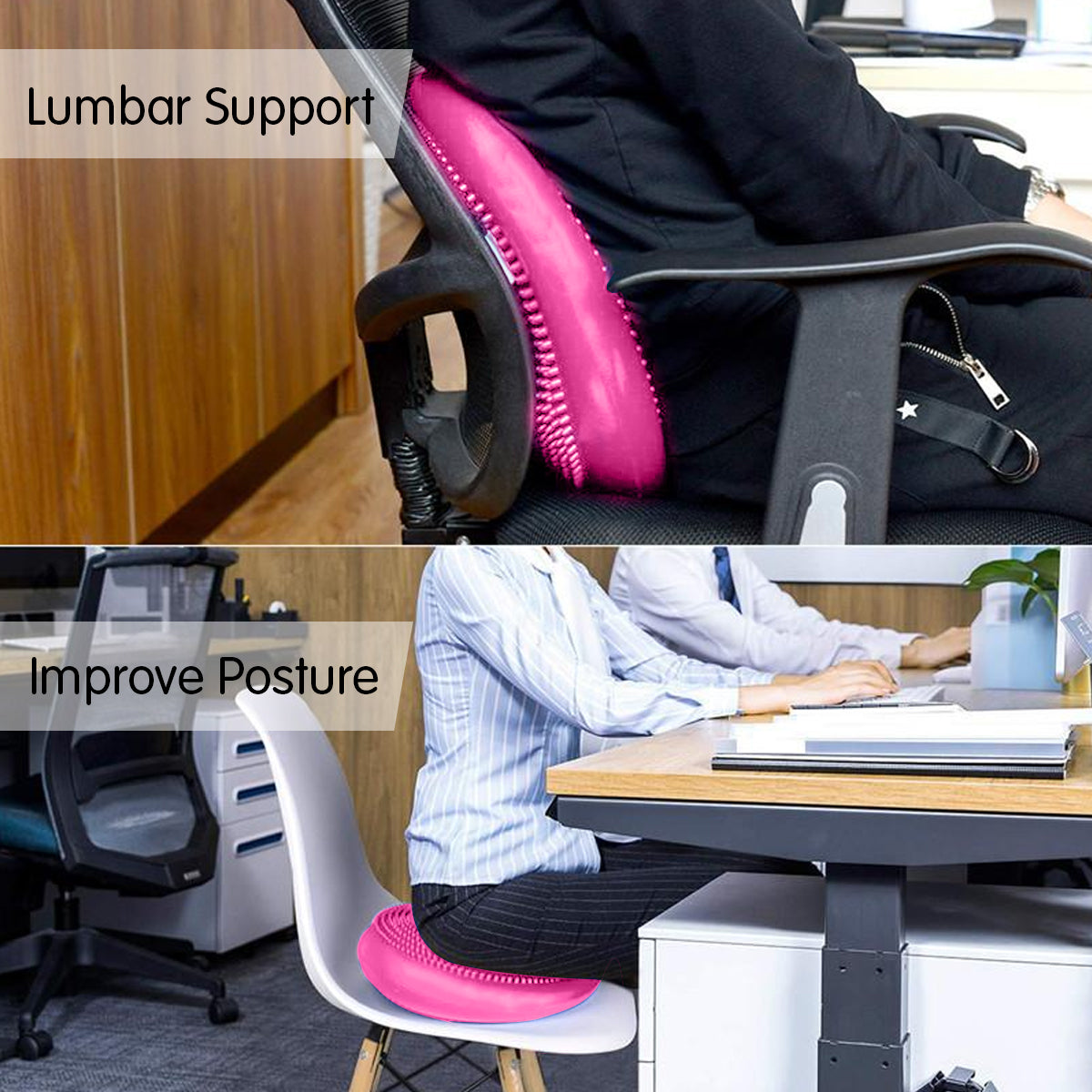 Powertrain Yoga Stability Disc Home Gym Pilates Balance Trainer - Pink Powertrain