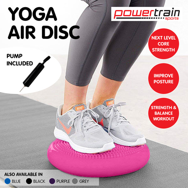 Powertrain Yoga Stability Disc Home Gym Pilates Balance Trainer - Pink Powertrain