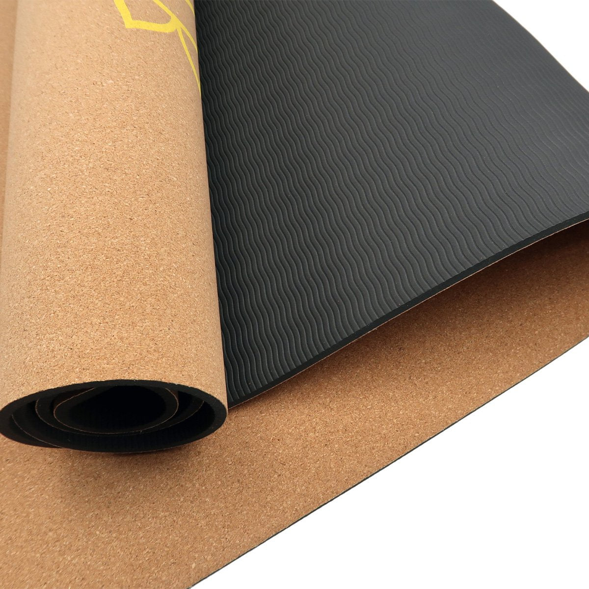 Powertrain Cork Yoga Mat with Carry Straps Home Gym Pilates - Chakras Powertrain
