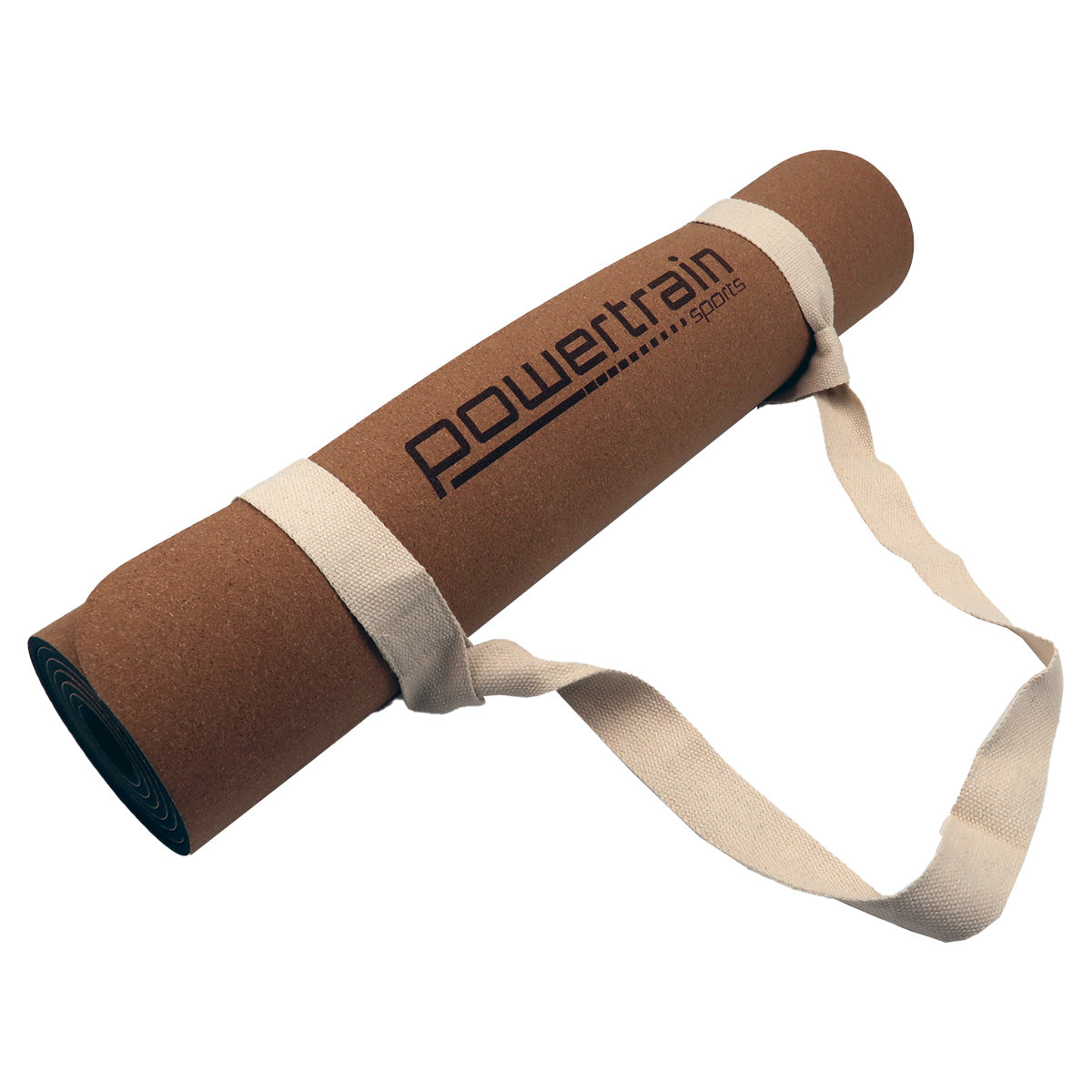 Powertrain Cork Yoga Mat with Carry Straps Home Gym Pilates - Plain Kahuna