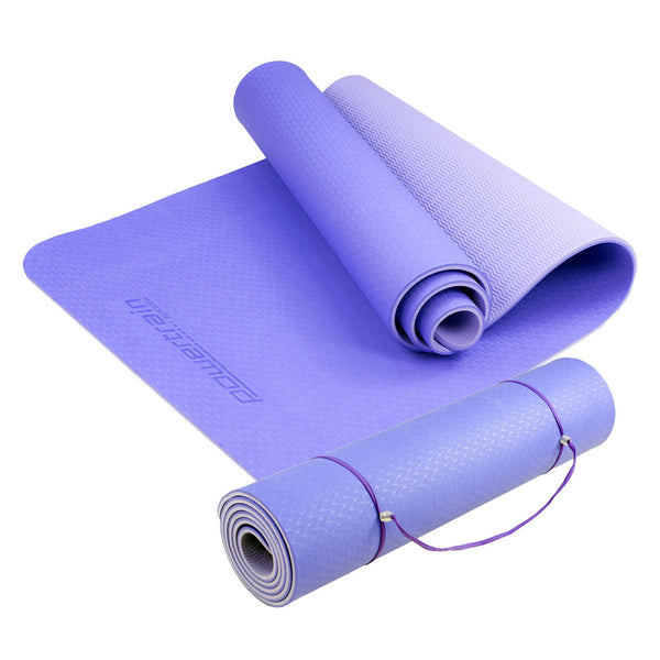 Powertrain Eco-Friendly TPE Pilates Exercise Yoga Mat 8mm - Light Purple Powertrain