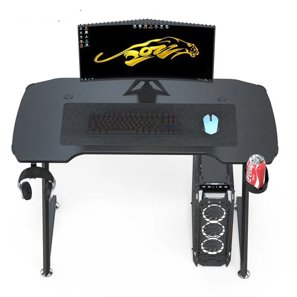 140cm New Arrive Computer Table Z Shaped Gaming Desk With RGB Led Lights Gaming Tables Does Not Apply