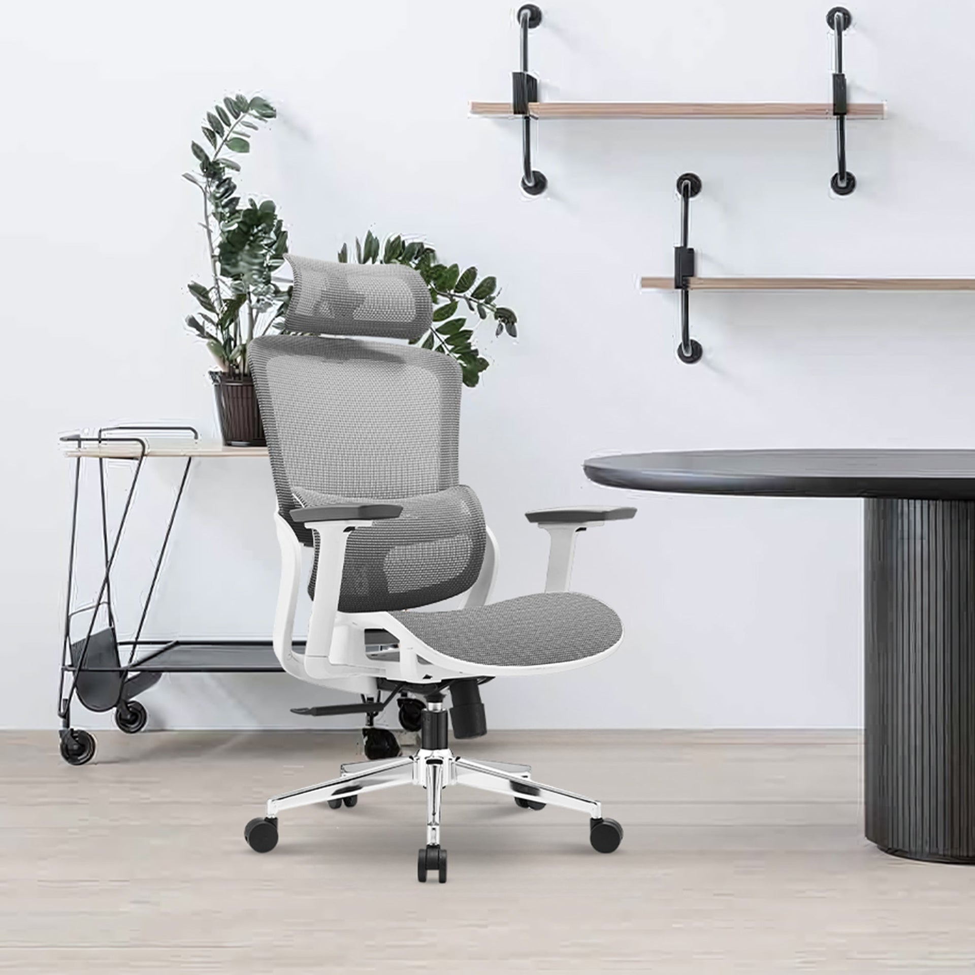 Elena High Back Full Mesh Ergonomic Office Chair In Grey Does Not Apply