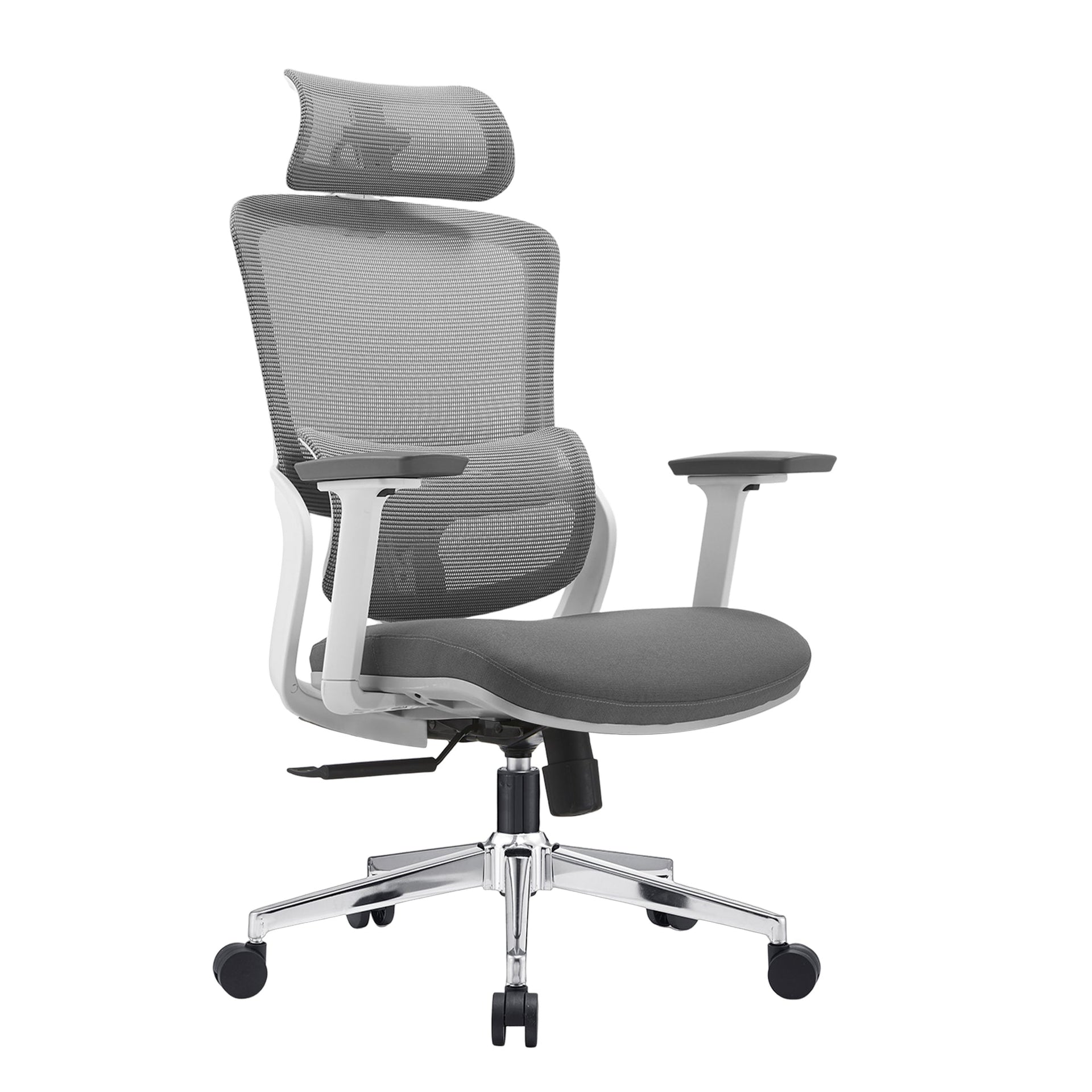 Elena High Back Fabric Seat Ergonomic Office Chair In Grey Does Not Apply