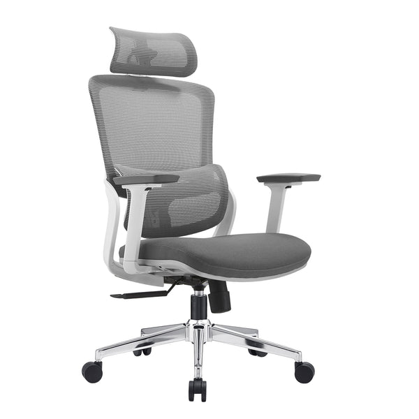 Elena High Back Fabric Seat Ergonomic Office Chair In Grey Does Not Apply