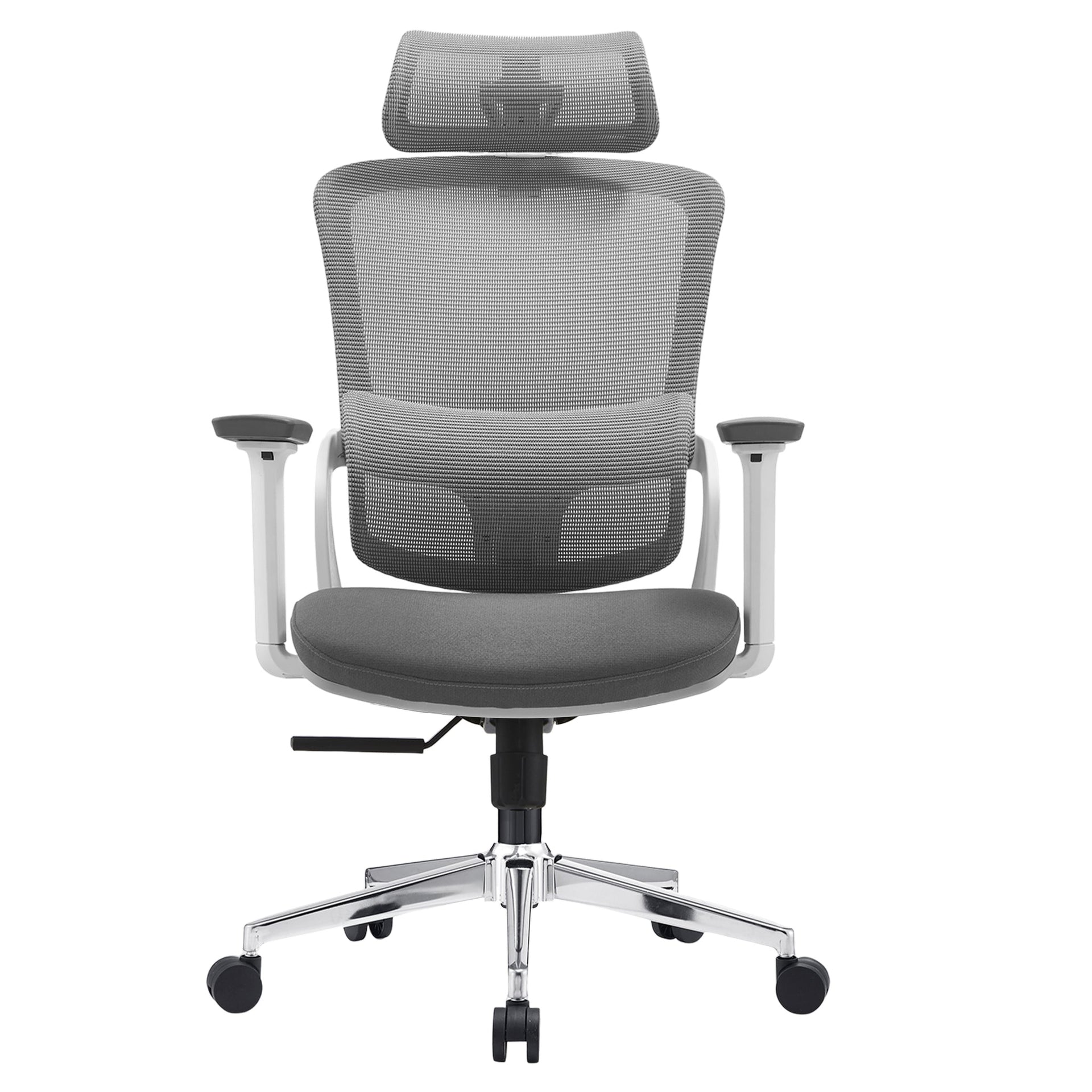 Elena High Back Fabric Seat Ergonomic Office Chair In Grey Does Not Apply