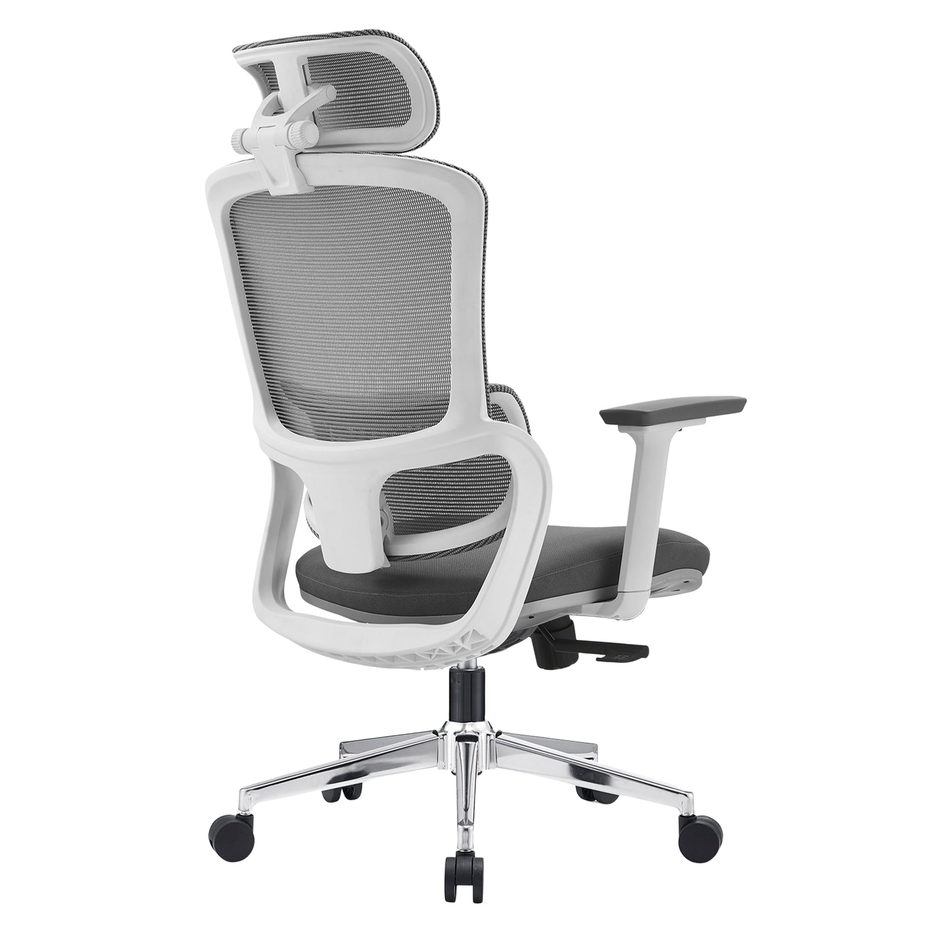 Elena High Back Fabric Seat Ergonomic Office Chair In Grey Does Not Apply