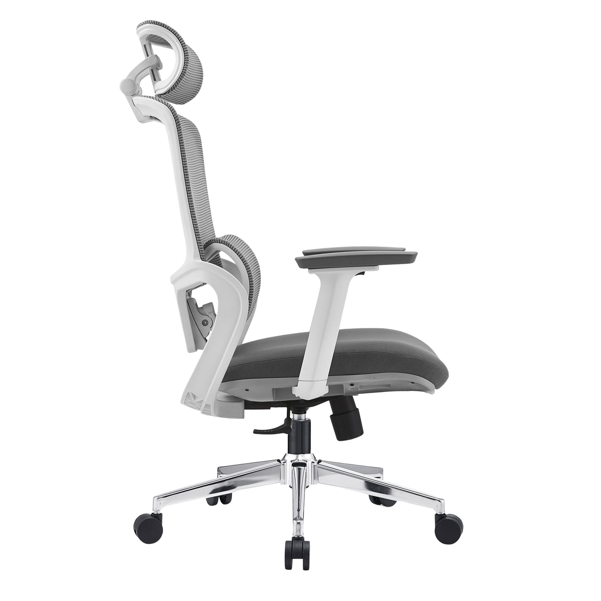 Elena High Back Fabric Seat Ergonomic Office Chair In Grey Does Not Apply
