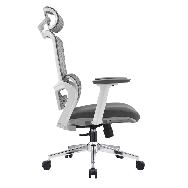 Elena High Back Fabric Seat Ergonomic Office Chair In Grey Does Not Apply
