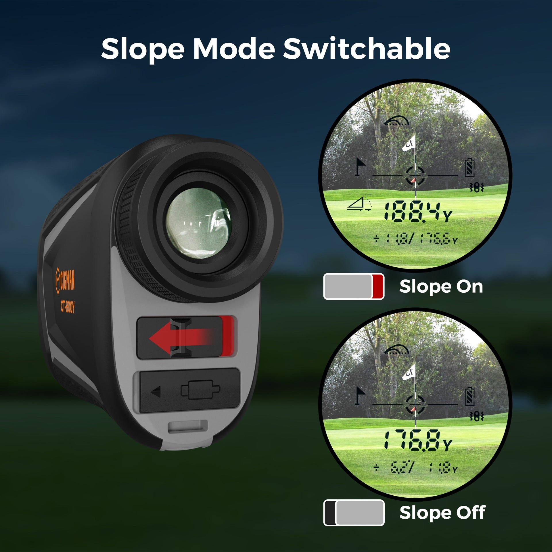 CIGMAN Golf Range Finder 800 Yards Laser Golf Rangefinder with Slope
 CT-800Y Does Not Apply