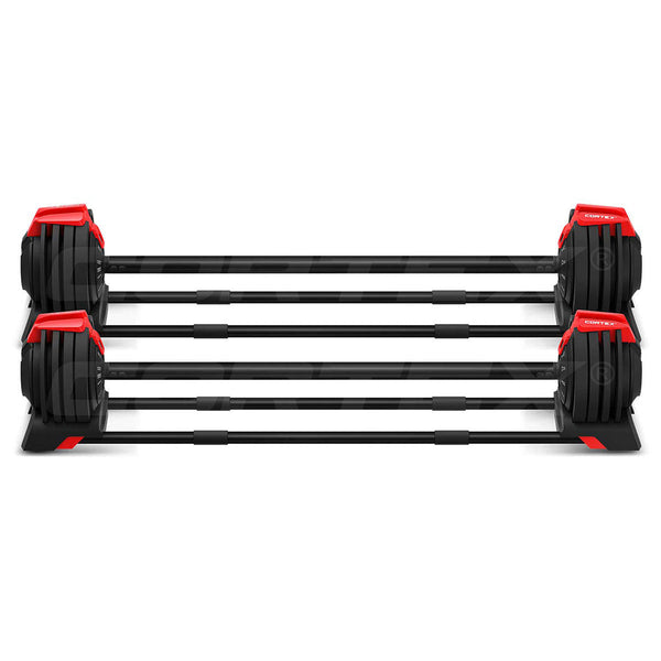 CORTEX Revolock V2 48kg Pair Set Adjustable Steel Dumbbell Barbell Kettlebell All-in-One Cortex