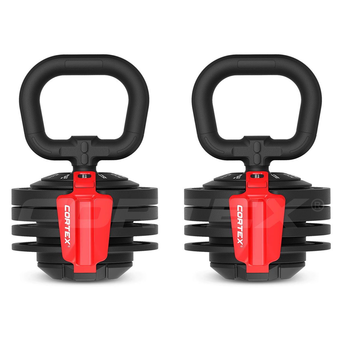 CORTEX Revolock V2 48kg Adjustable Dumbbell + Barbell + Kettlebell All-in-One Set with Stand (24kg Pair) Cortex