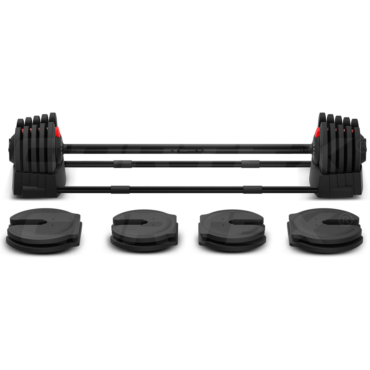 CORTEX Revolock V2 40kg Adjustable Steel Dumbbell Barbell All-in-One (Single) Cortex