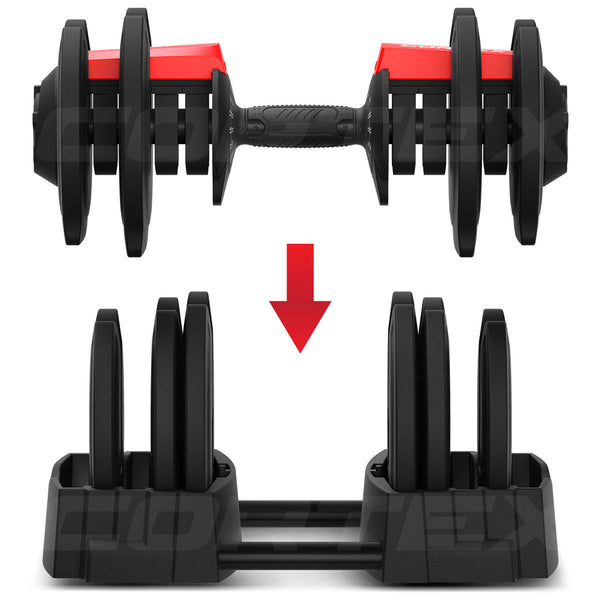 CORTEX Revolock V2 40kg Adjustable Steel Dumbbell Barbell All-in-One (Single) Cortex