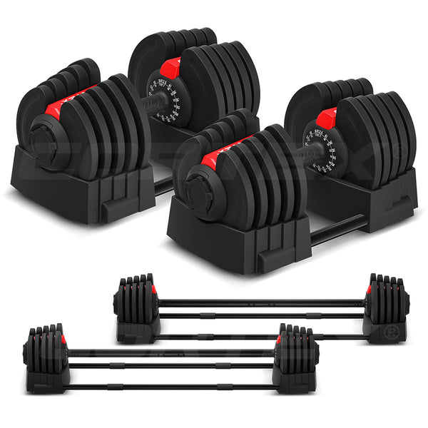 CORTEX Revolock V2 80kg Pair Set Adjustable Steel Dumbbell Barbell All-in-One Cortex
