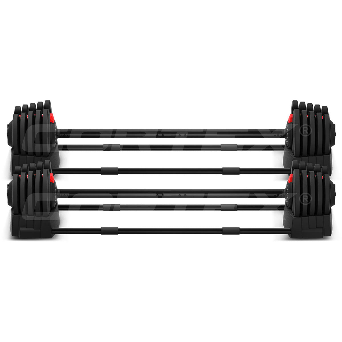 CORTEX Revolock V2 80kg Pair Set Adjustable Steel Dumbbell Barbell All-in-One Cortex