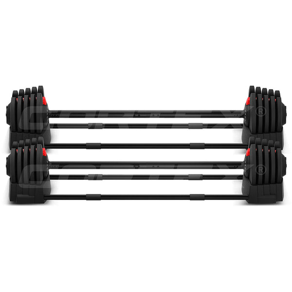 CORTEX Revolock V2 80kg Pair Set Adjustable Steel Dumbbell Barbell All-in-One Cortex