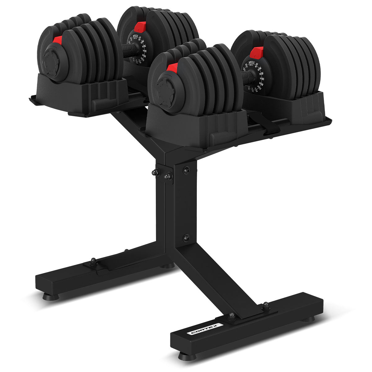 CORTEX Revolock V2 80kg Pair Set Adjustable Steel Dumbbell Barbell All-in-One with Stand Awezingly
