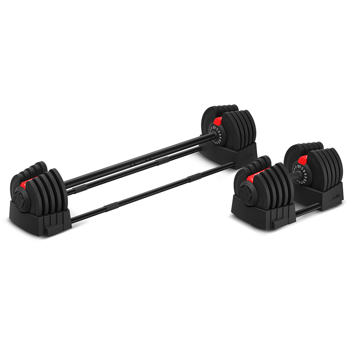 CORTEX Revolock V2 80kg Pair Set Adjustable Steel Dumbbell Barbell All-in-One with Stand Awezingly
