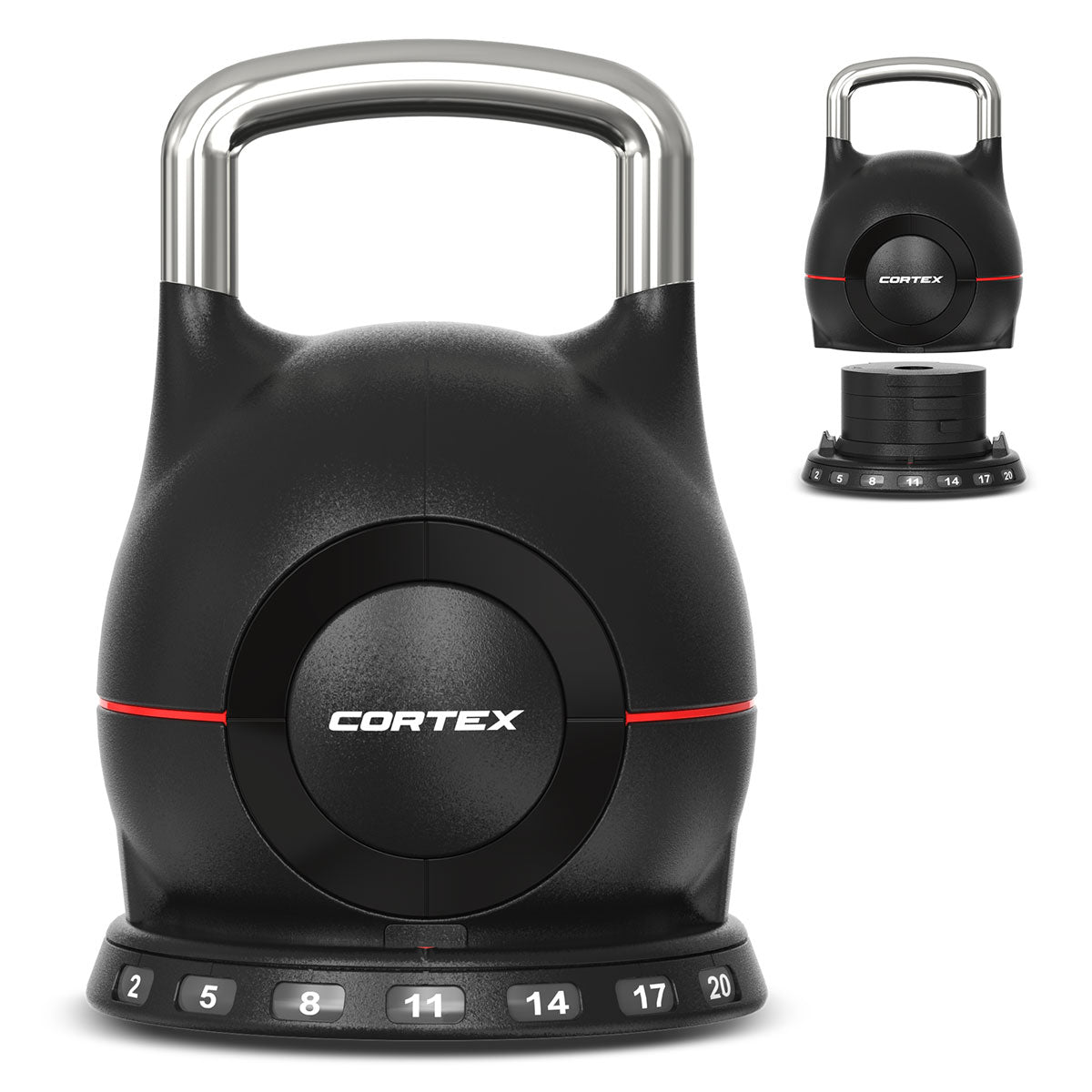 CORTEX 7-in-1 RevoLock Quick Adjust 20kg Kettlebell Awezingly