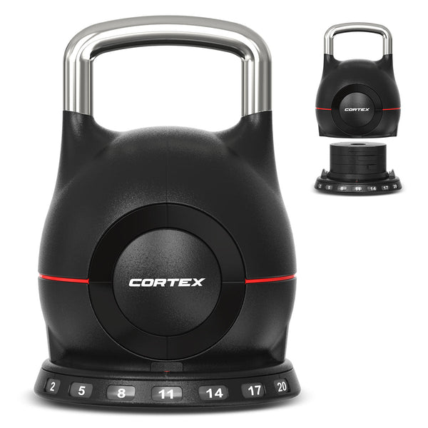 CORTEX 7-in-1 RevoLock Quick Adjust 20kg Kettlebell Awezingly