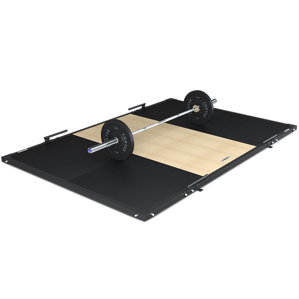 CORTEX 50mm Weightlifting Platform V2 with Dual Density Mats Framed Set - Natural (3m x 2m) Awezingly