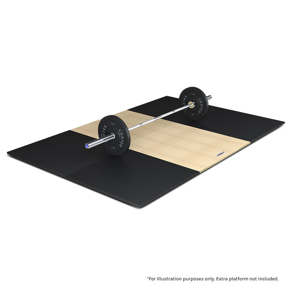 CORTEX 50mm Weightlifting Platform V2 with Dual Density Mats - Natural (3m x 1m) Awezingly