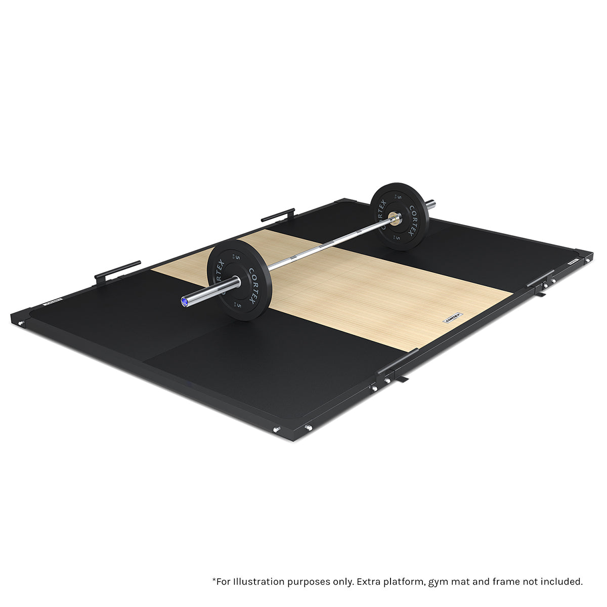 CORTEX 50mm Weightlifting Platform V2 with Dual Density Mats - Natural (3m x 1m) Awezingly