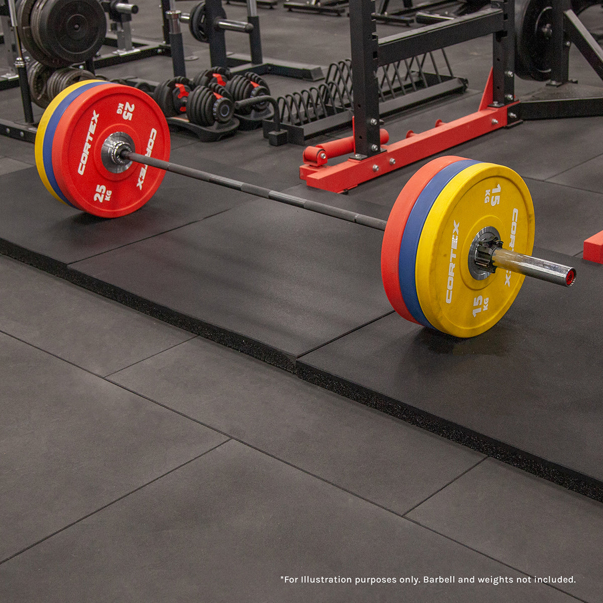 CORTEX 50mm Weightlifting Platform V2 with Dual Density Mats - Natural (3m x 2m) Awezingly
