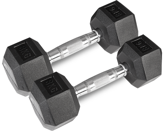 CORTEX Hex Dumbbell 56kg Set with Stand (4, 6, 8, 10kg Pairs) Cortex
