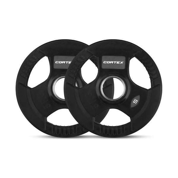 CORTEX SM20 100kg Olympic Tri-Grip Weights, Bar, 48kg Revolock and Bench Set Awezingly