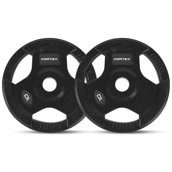 CORTEX SM20 100kg Olympic Tri-Grip Weights, Bar, 48kg Revolock and Bench Set Awezingly