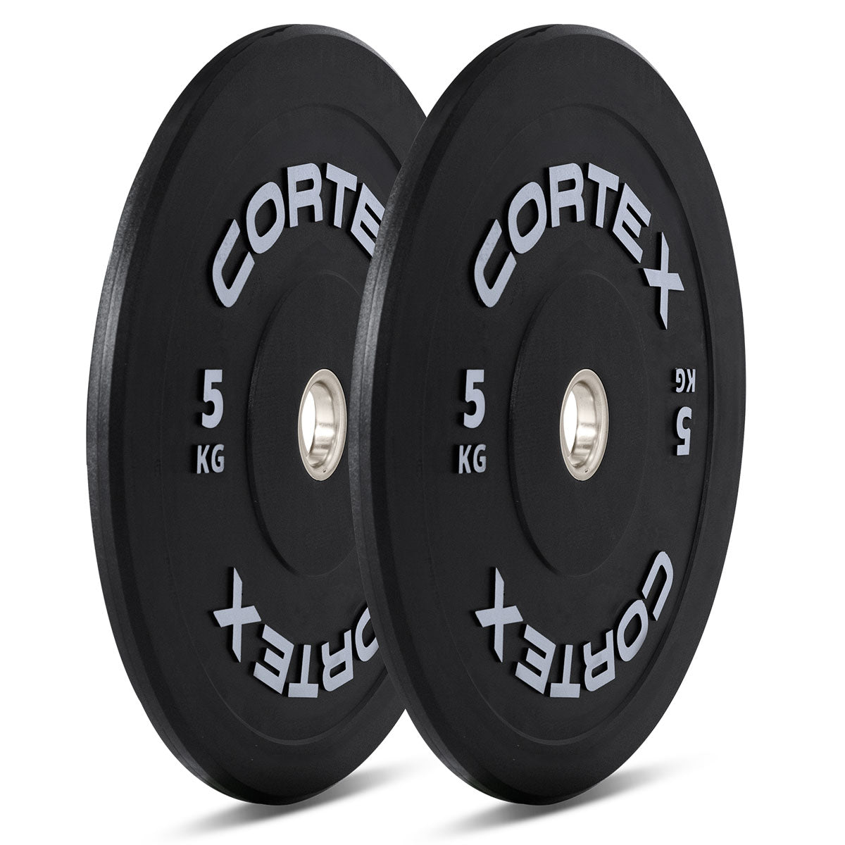 CORTEX Black Series V3 Rubber Olympic Bumper Plate 50mm 5kg (2 Pack) Awezingly