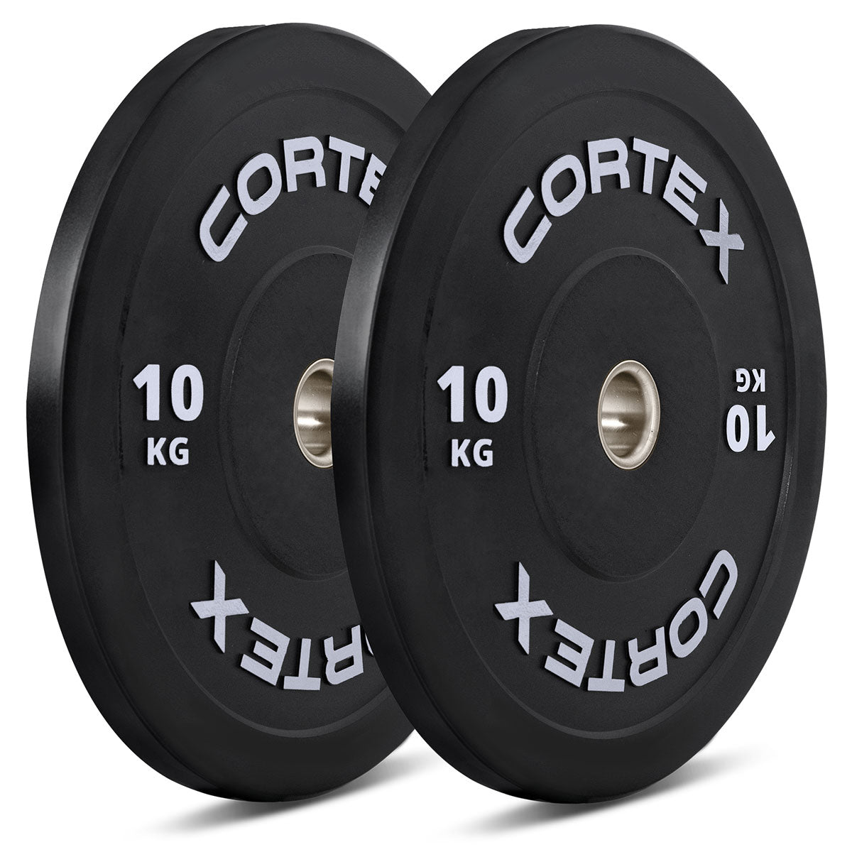 CORTEX Black Series V3 Rubber Olympic Bumper Plate 50mm 10kg (2 Pack) Awezingly