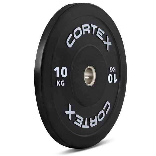 CORTEX Black Series V3 Rubber Olympic Bumper Plate 50mm 10kg (2 Pack) Awezingly