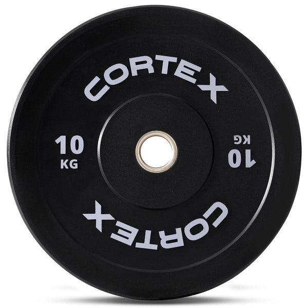 CORTEX Black Series V3 Rubber Olympic Bumper Plate 50mm 10kg (2 Pack) Awezingly